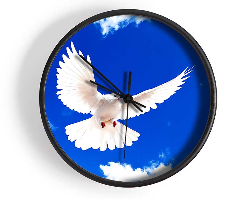 White Dove Clock - Wallart-Direct UK