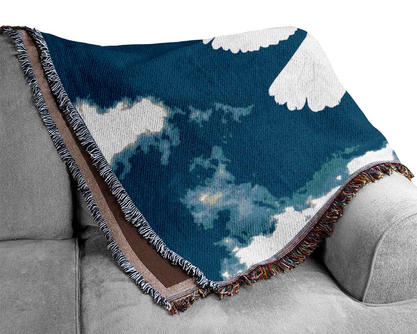 White Dove Woven Blanket