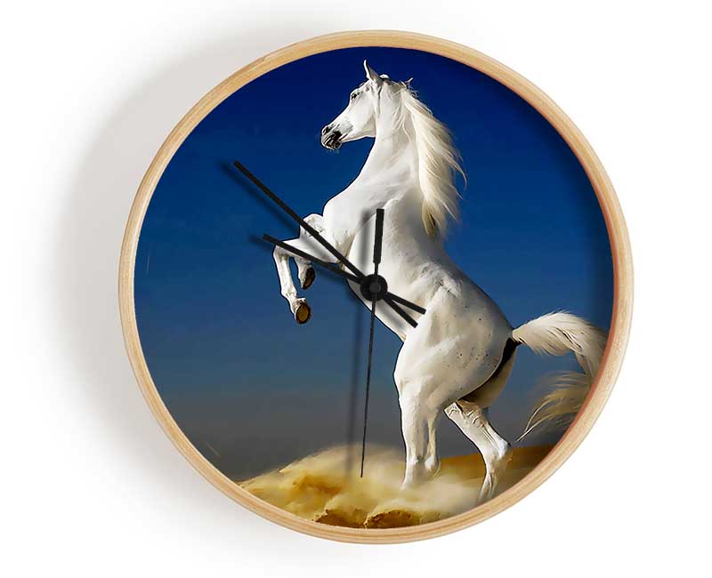 White Horse Stance Clock - Wallart-Direct UK