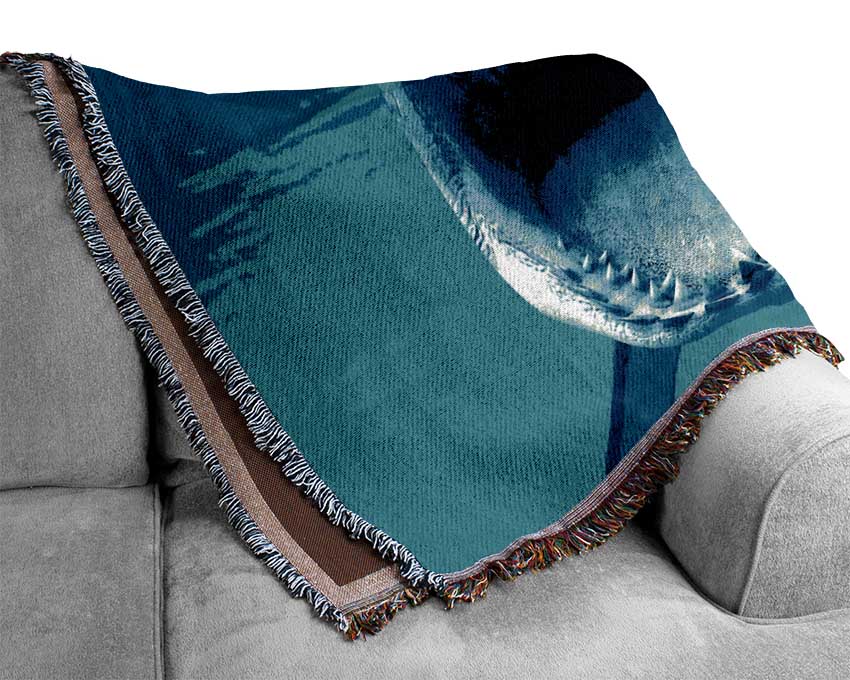 White Shark Teeth Woven Blanket