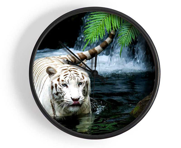 White Tiger Beautiful Clock - Wallart-Direct UK