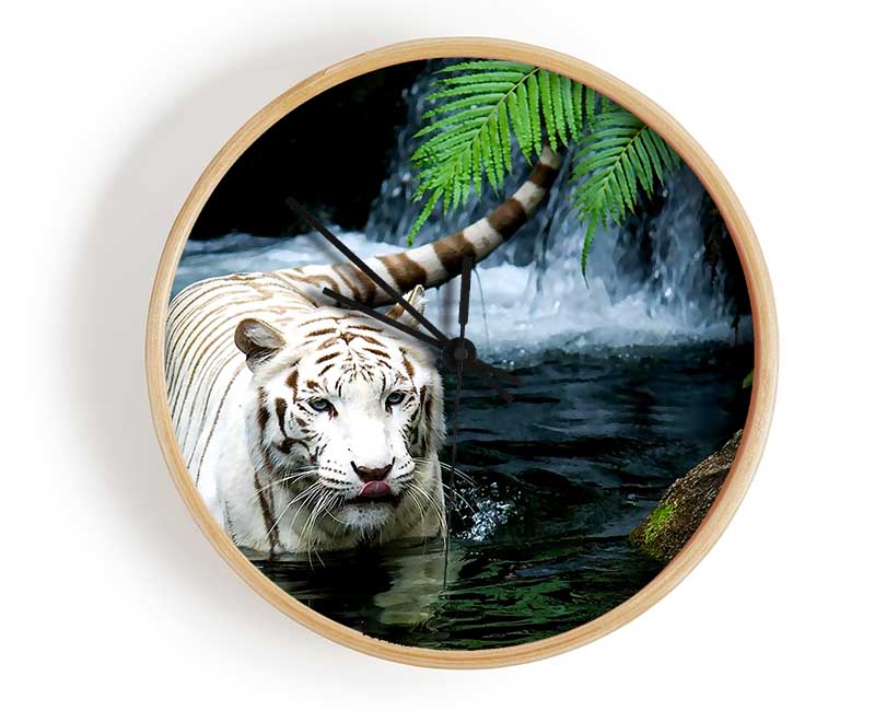 White Tiger Beautiful Clock - Wallart-Direct UK