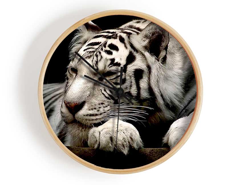 White Tiger Rest Clock - Wallart-Direct UK