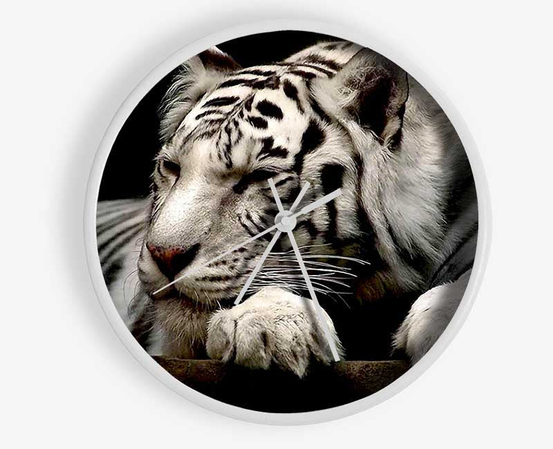 White Tiger Rest Clock - Wallart-Direct UK