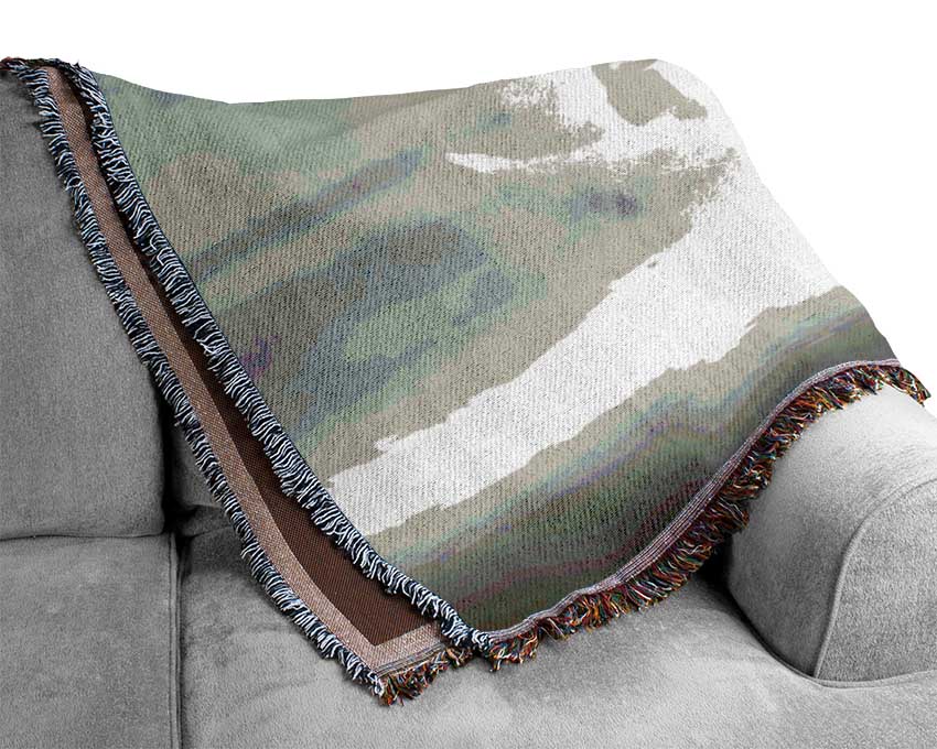 White Water Horse Woven Blanket