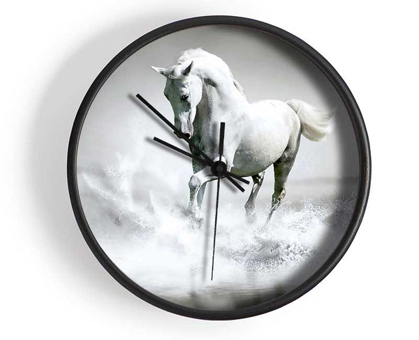 White Water Horse Clock - Wallart-Direct UK