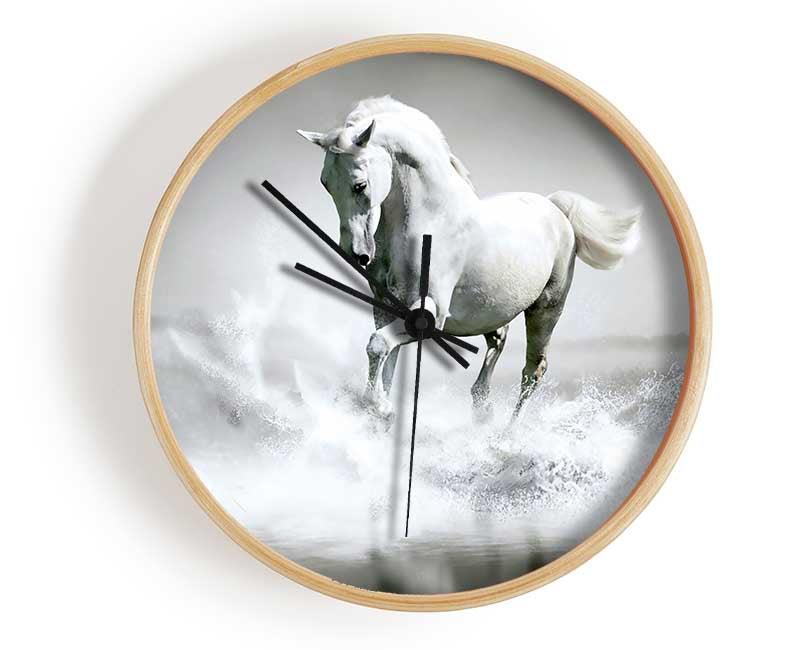 White Water Horse Clock - Wallart-Direct UK