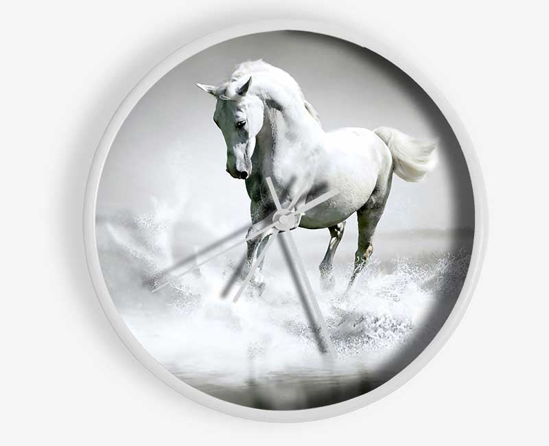 White Water Horse Clock - Wallart-Direct UK