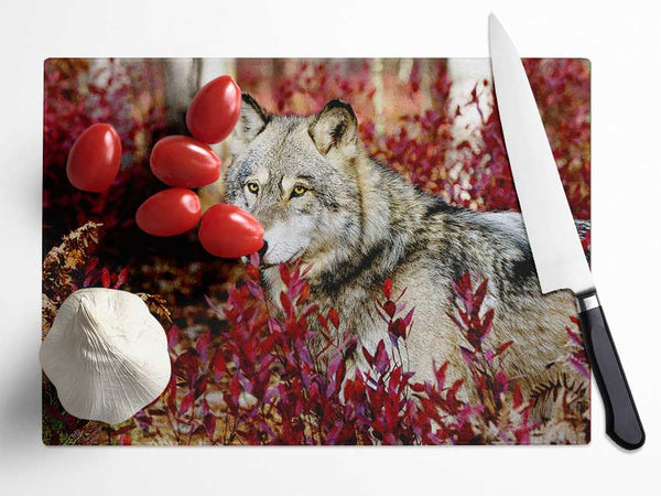 Wild Wolf Glass Chopping Board