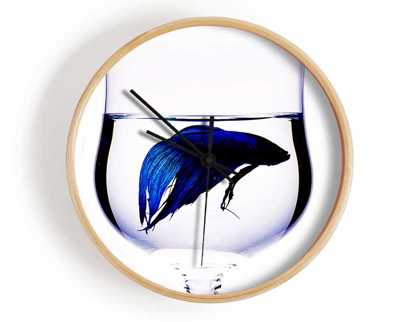 Wineglass Fish Clock - Wallart-Direct UK