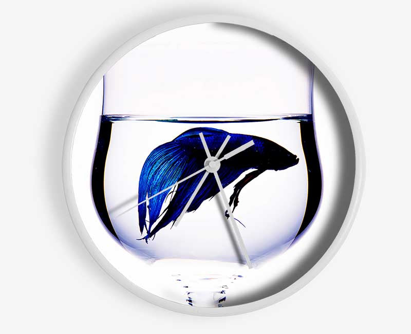 Wineglass Fish Clock - Wallart-Direct UK