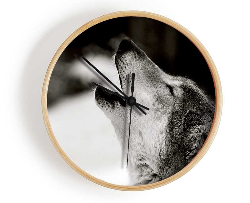 Wolf Howl Clock - Wallart-Direct UK