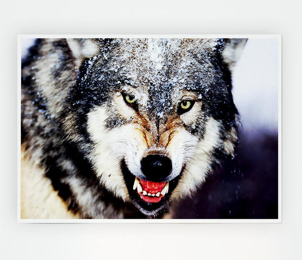 Wolf Hunt Print Poster Wall Art