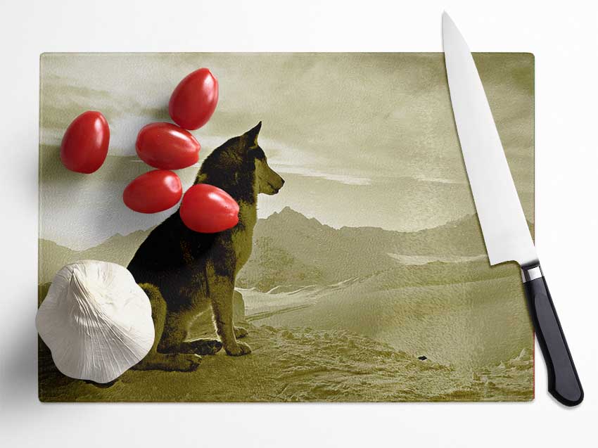 Wolf Mountain Glass Chopping Board