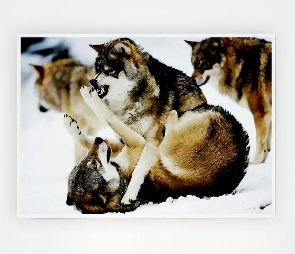 Wolf Pack Print Poster Wall Art