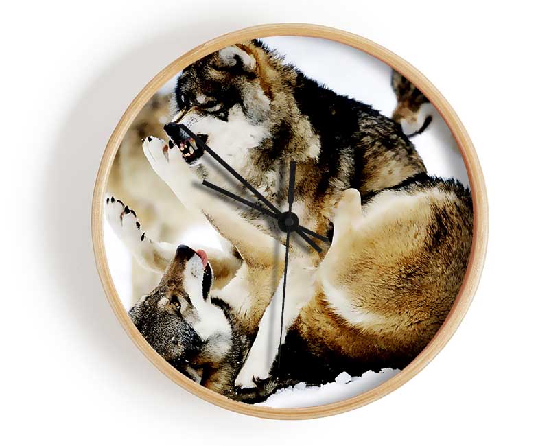 Wolf Pack Clock - Wallart-Direct UK