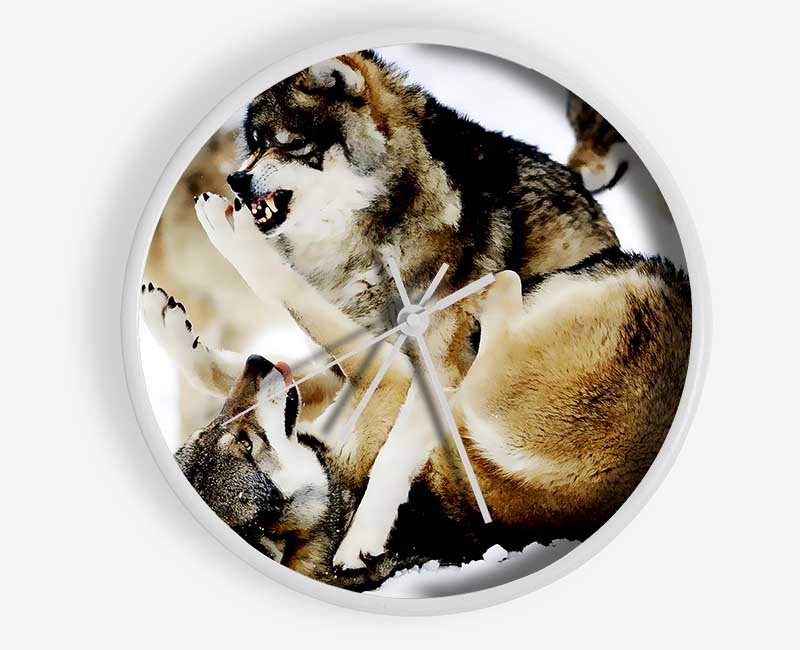 Wolf Pack Clock - Wallart-Direct UK