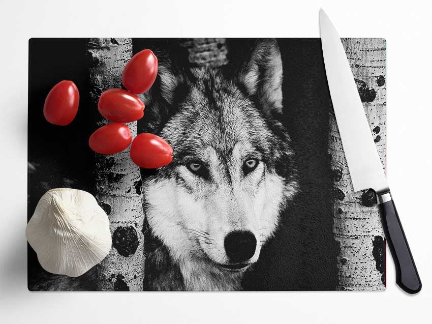 Wolf Stare Glass Chopping Board