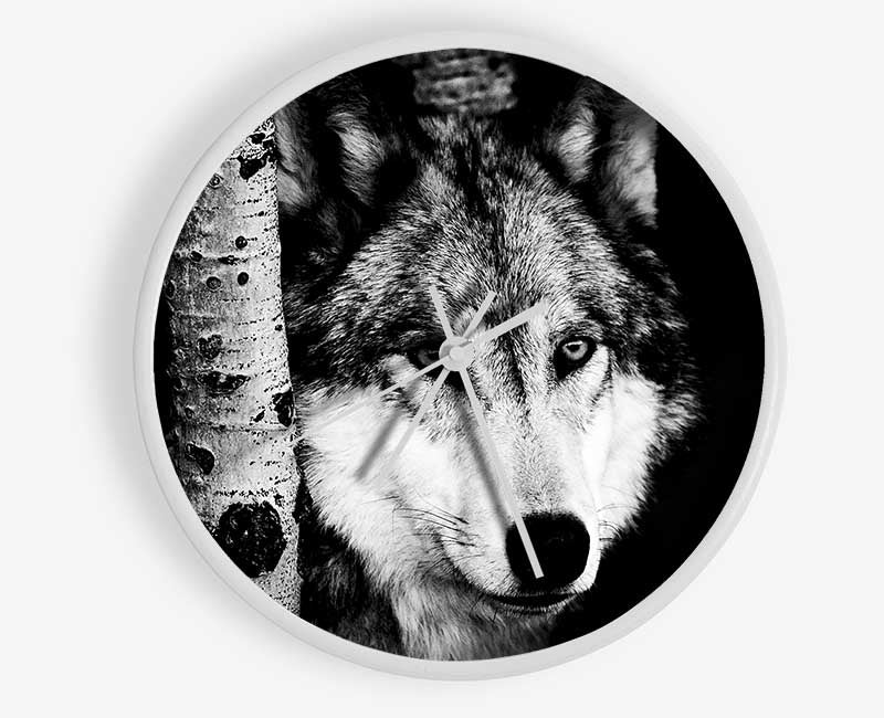 Wolf Stare Clock - Wallart-Direct UK