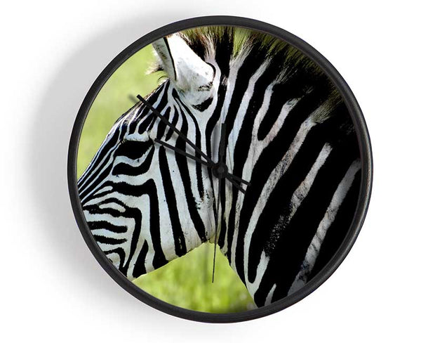 Zebra Face Side Clock - Wallart-Direct UK