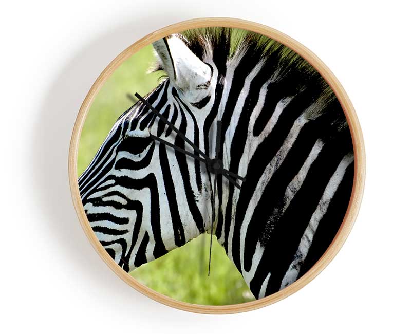 Zebra Face Side Clock - Wallart-Direct UK