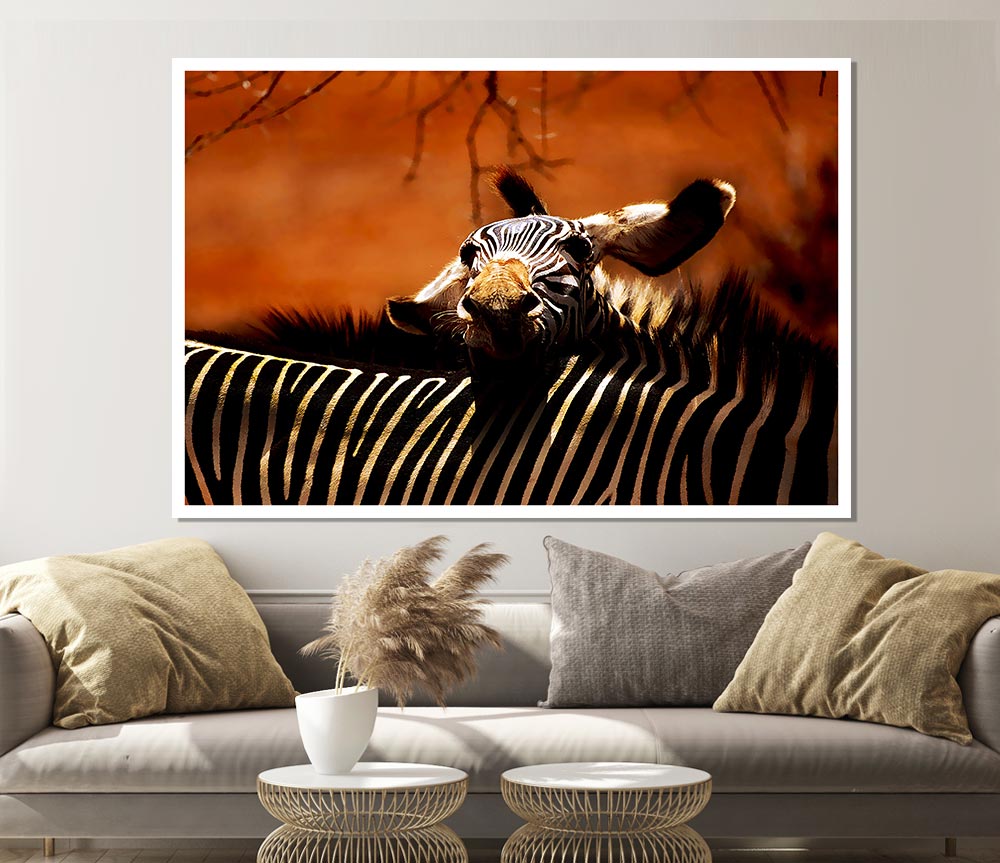 Zebra Family Love Print Poster Wall Art