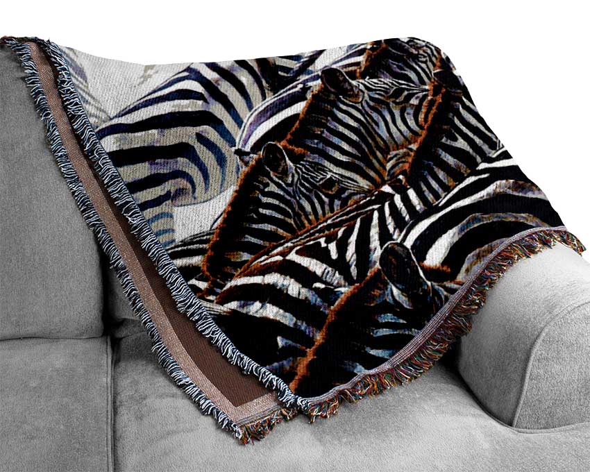 Zebra Stampede Woven Blanket