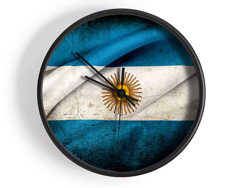 Argentina Sun Flag Clock - Wallart-Direct UK