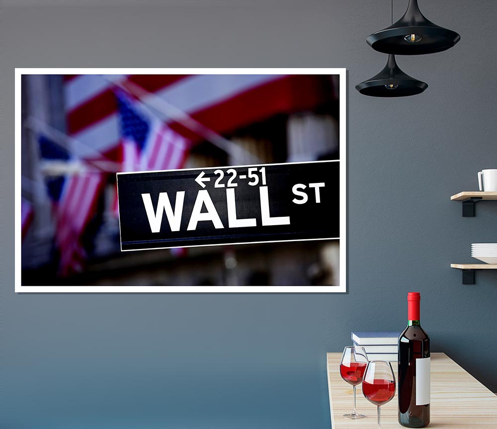 Wall Street American Print Poster Wall Art