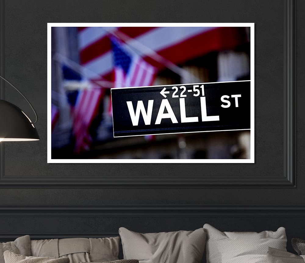 Wall Street American Print Poster Wall Art