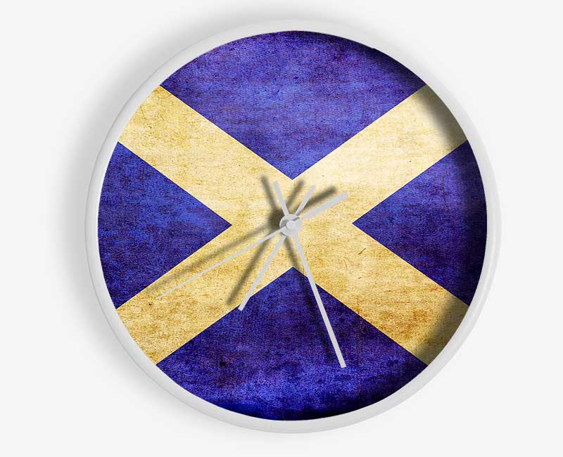 Scottish Grunge Flag Clock - Wallart-Direct UK