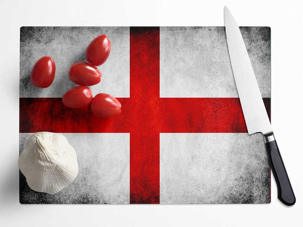 St George Flag England Glass Chopping Board