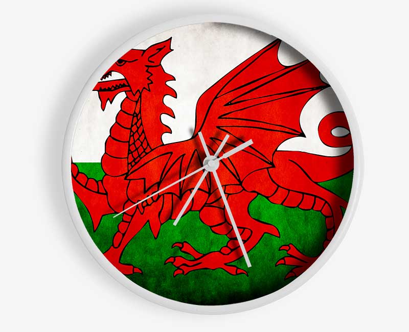 Welsh Dragon Clock - Wallart-Direct UK