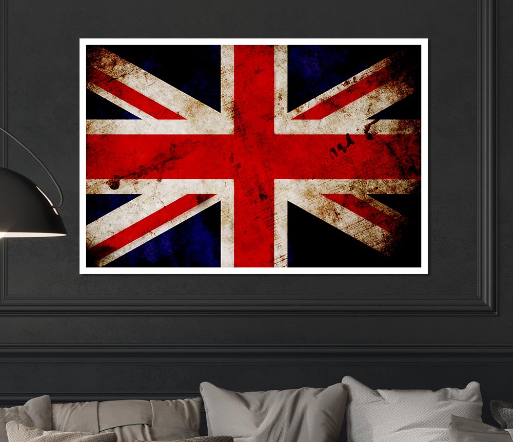 Uk Grunge Print Poster Wall Art