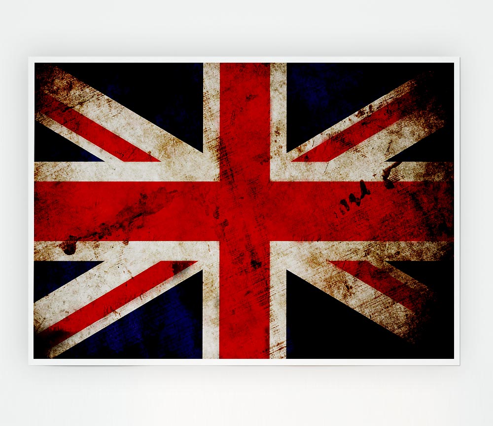 Uk Grunge Print Poster Wall Art