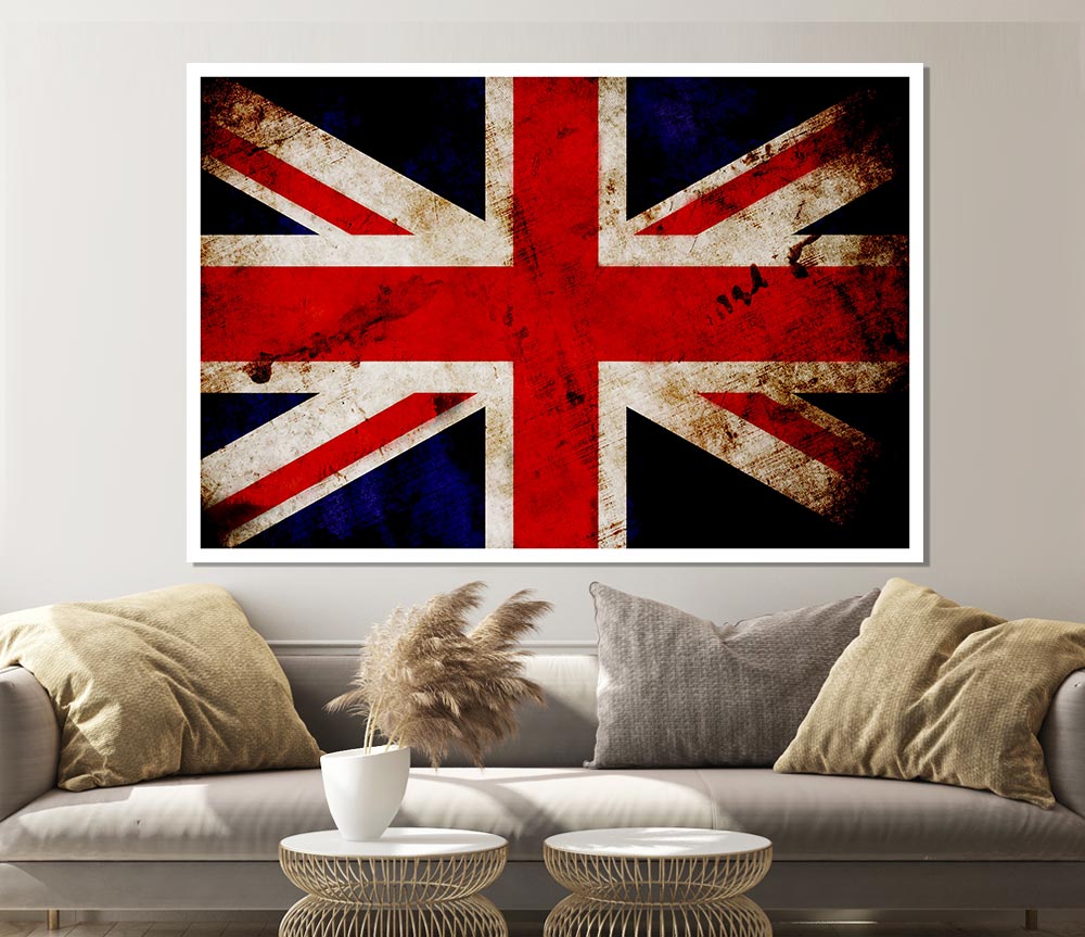 Uk Grunge Print Poster Wall Art