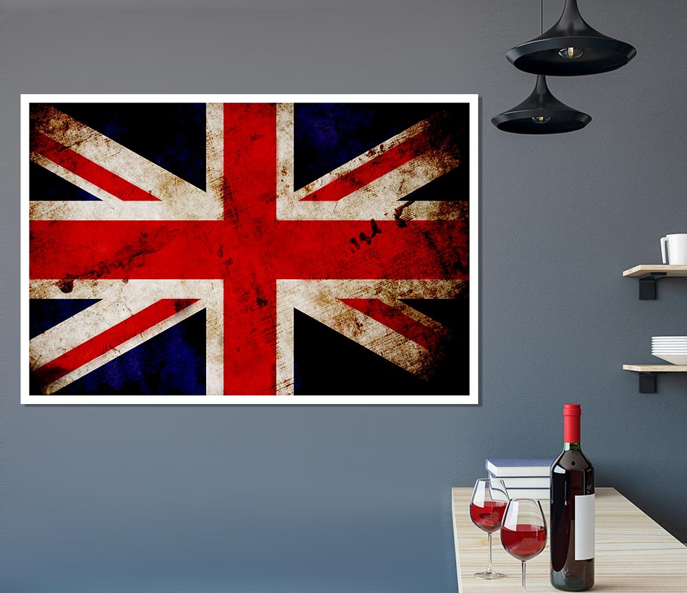 Uk Grunge Print Poster Wall Art