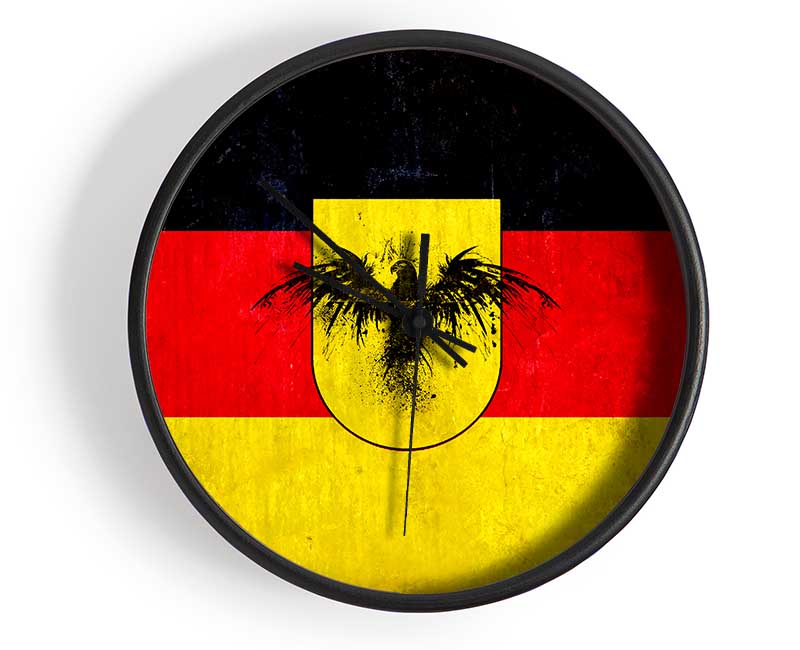 German Flag Eagle Clock - Wallart-Direct UK