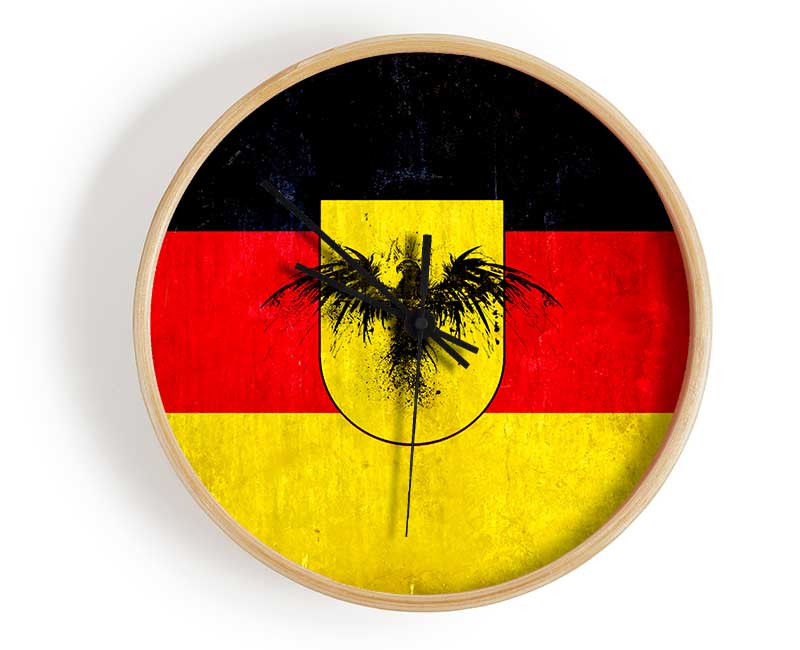 German Flag Eagle Clock - Wallart-Direct UK