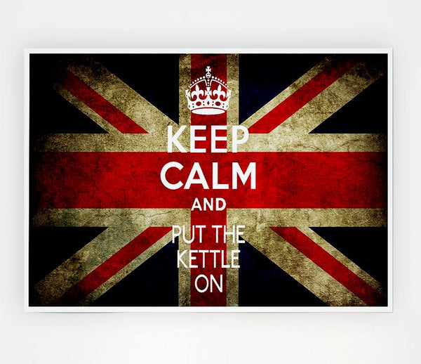 English Flag Keep Calm Print Poster Wall Art