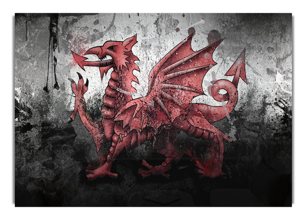 Welsh Dragon Grunge