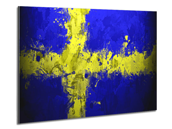 Sweden Grunge Flag