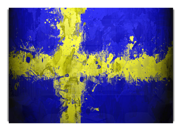 Sweden Grunge Flag