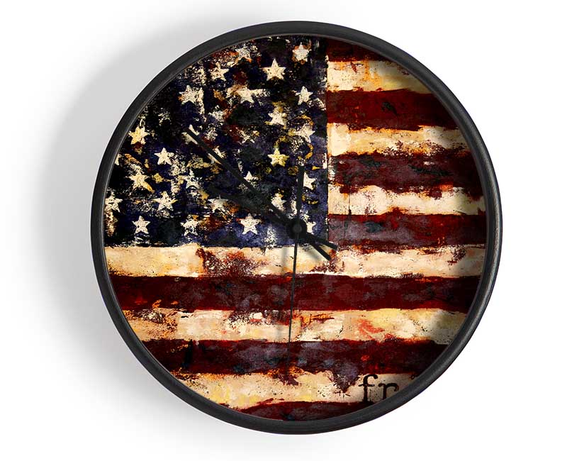 Freedom Flag Usa Clock - Wallart-Direct UK