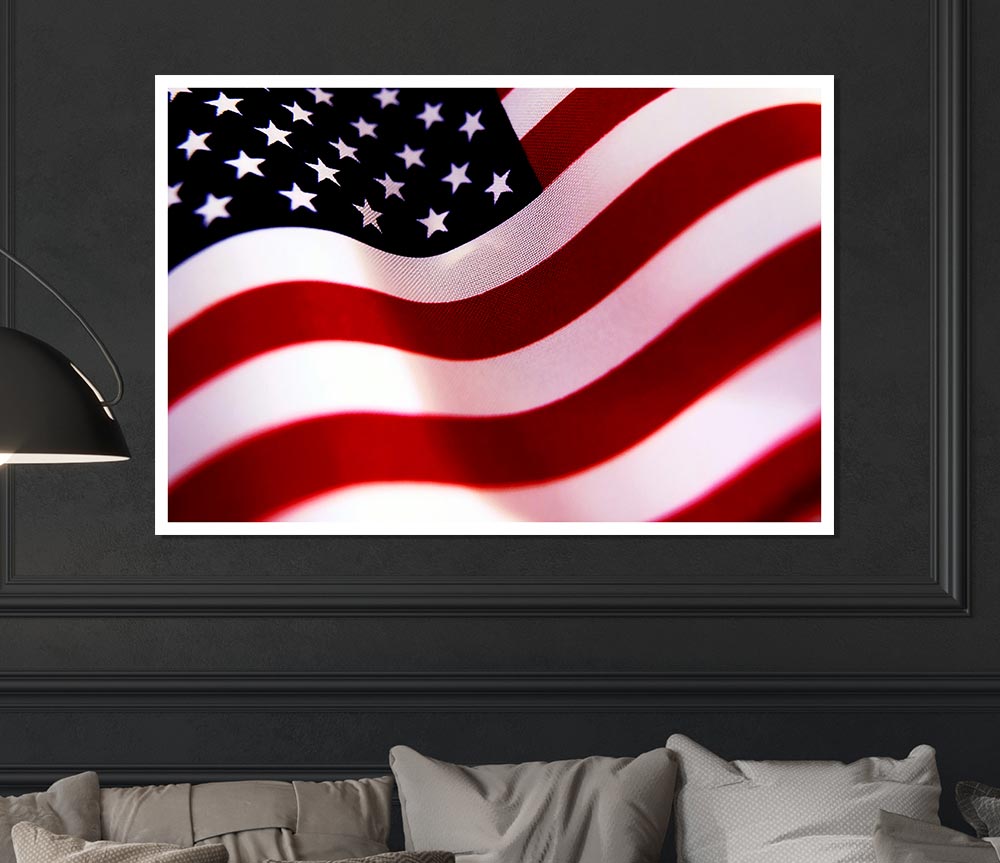 American Flag Print Poster Wall Art