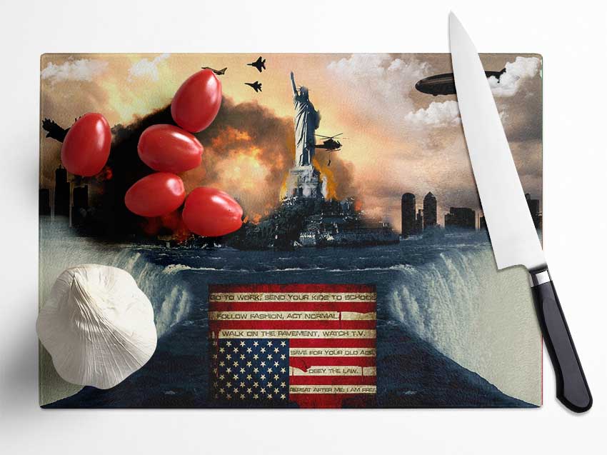 American Liberty Glass Chopping Board