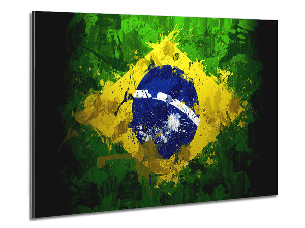 Brazilian Flag Grunge