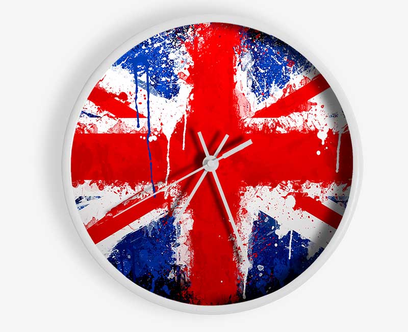 Grunge Flag Uk Clock - Wallart-Direct UK