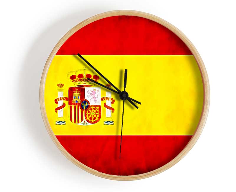 Spanish Flag Clock - Wallart-Direct UK