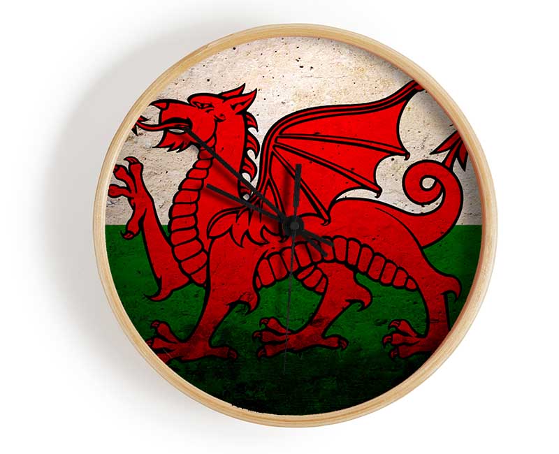 Dragon Of Wales Clock - Wallart-Direct UK